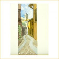 Südliche Landschaften, Isola San Giulio, Aquarell, 2006